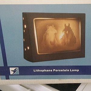 Porcelain Horse Lamp